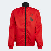  adidas 2022-23 Belgium Anthem Jacket - Black-Red (Front)