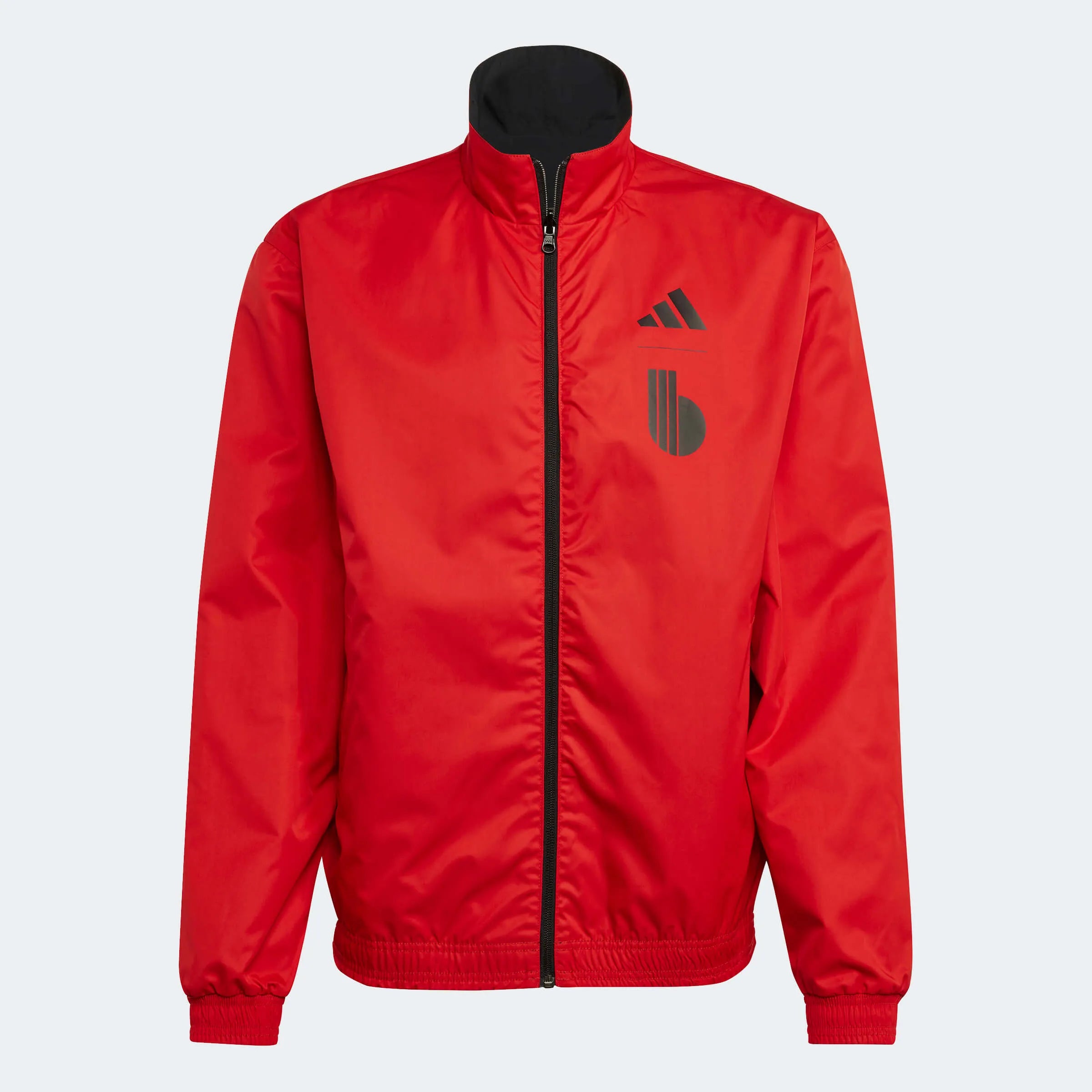  adidas 2022-23 Belgium Anthem Jacket - Black-Red (Front)