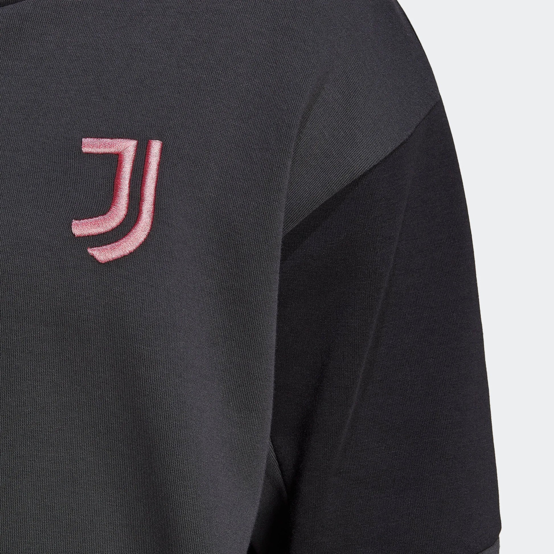 adidas 2022-23 Juventus Travel Hoody - Carbon Black (Detail 1)