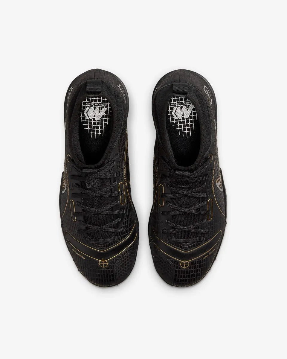 Nike JR Superfly 8 Academy Turf - Black-Silver-Gold (Pair - Top)