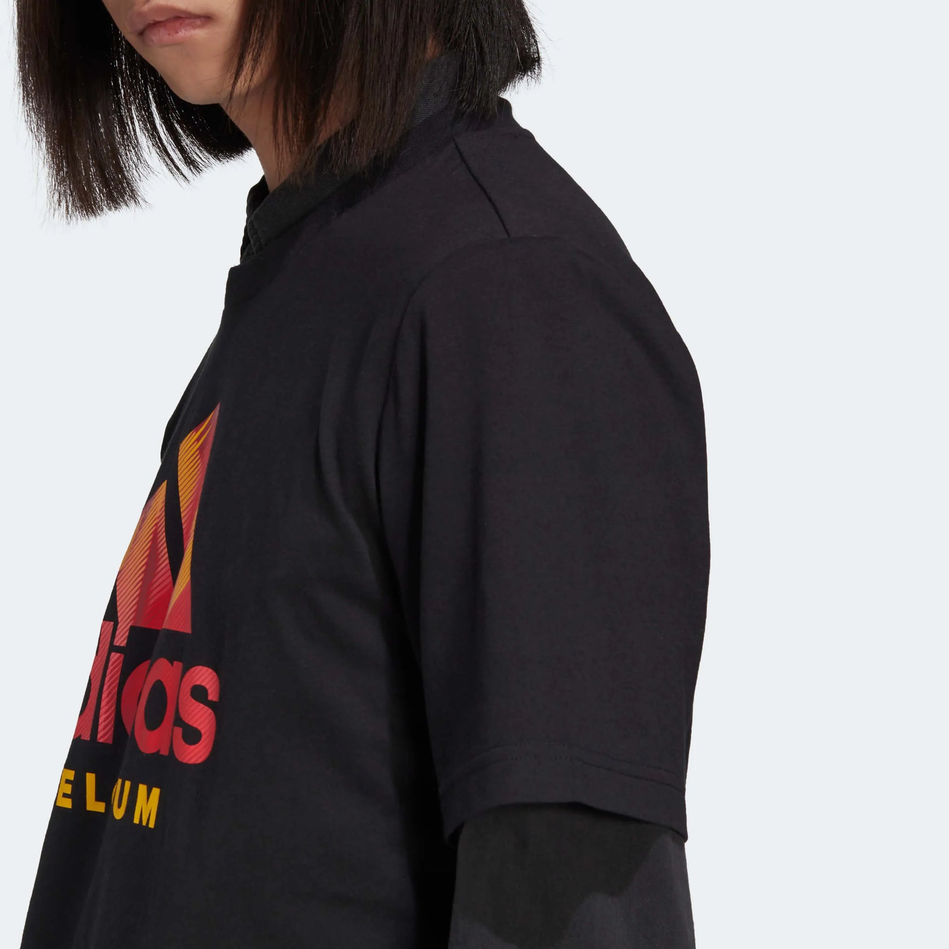 adidas 2022-23 Belgium DNA Graphic Tee - Black (Detail 2)