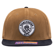 FI Collection Club Manchester City Cognac Snapback Hat (Front)