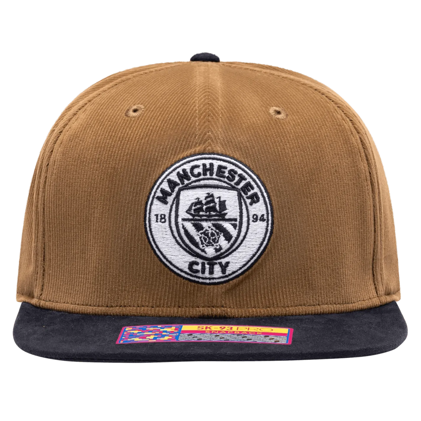 FI Collection Club Manchester City Cognac Snapback Hat (Front)