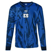 Umbro 2023-24 El Salvador Home Long-Sleeve Jersey - Blue-Black (Front)