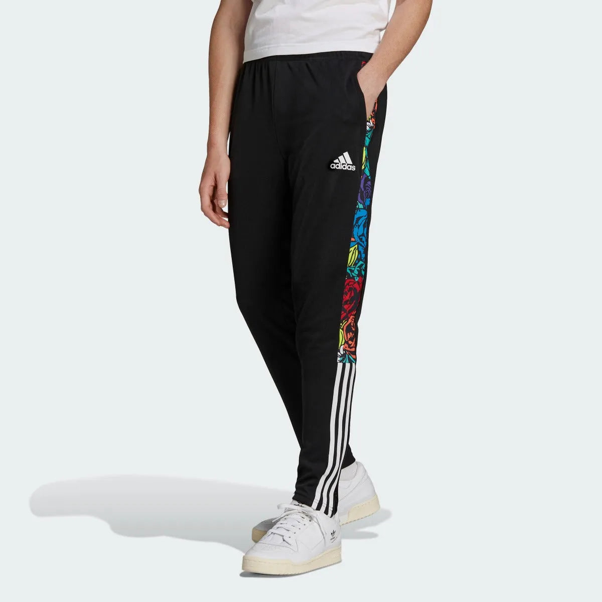 adidas Tiro Pants FLW - Black-Multicolor (Model - Front)