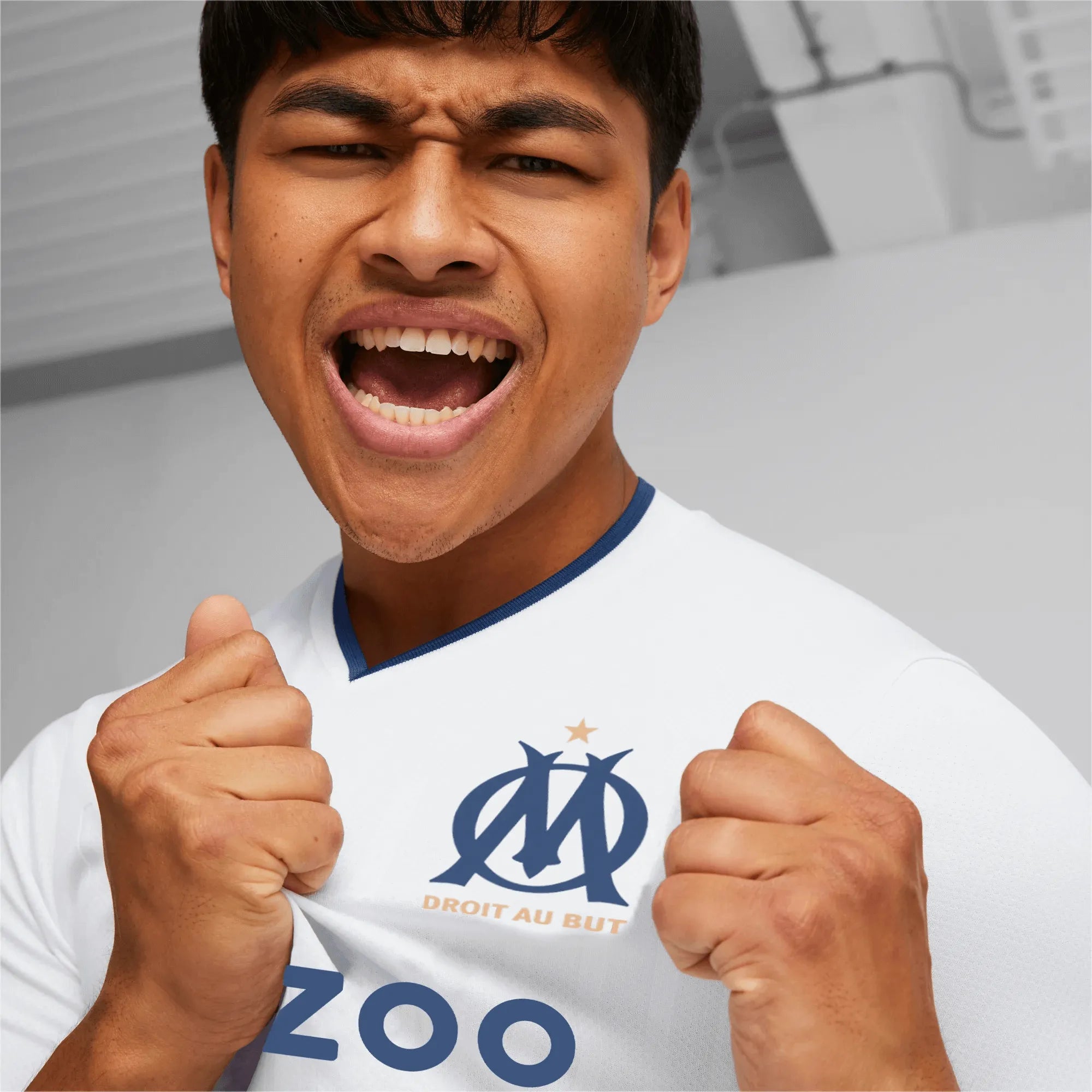 Puma 2022-23 Olympique de Marseille Home Jersey - White (Detail 1)
