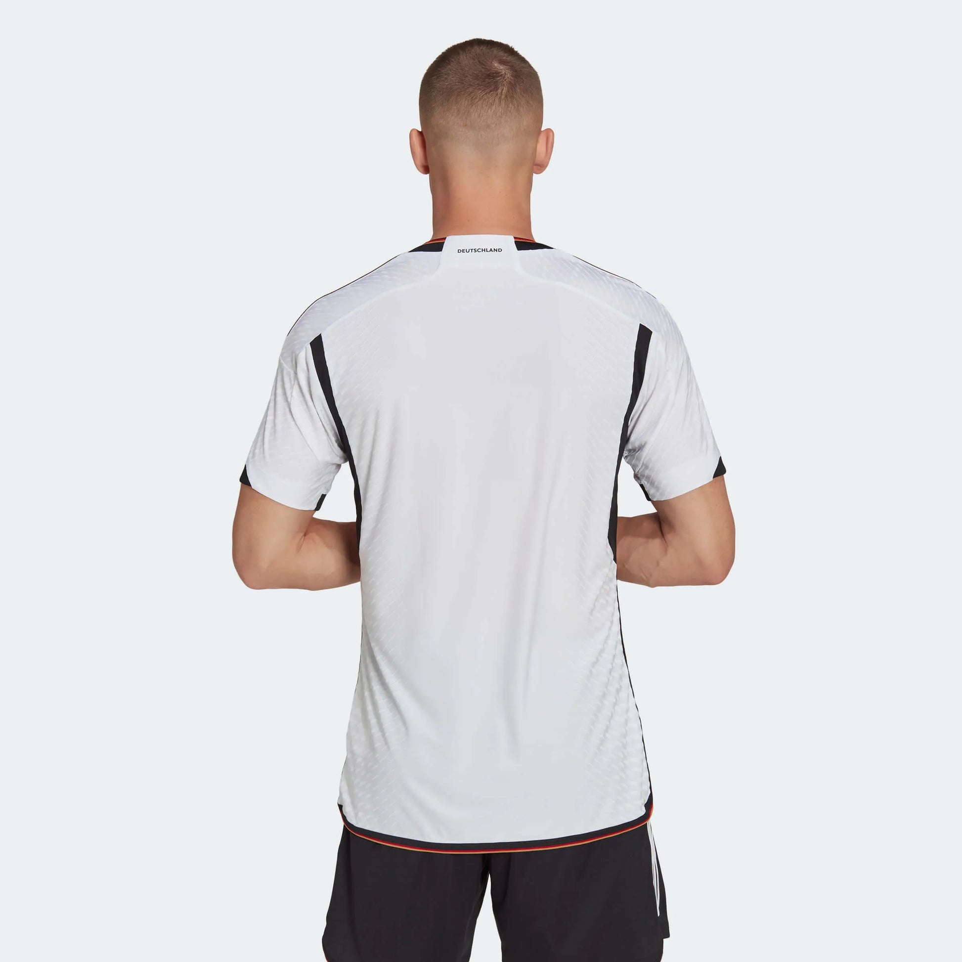 Adidas 2022-23 Germany Home Authentic Jersey White-Black (Model - Back)