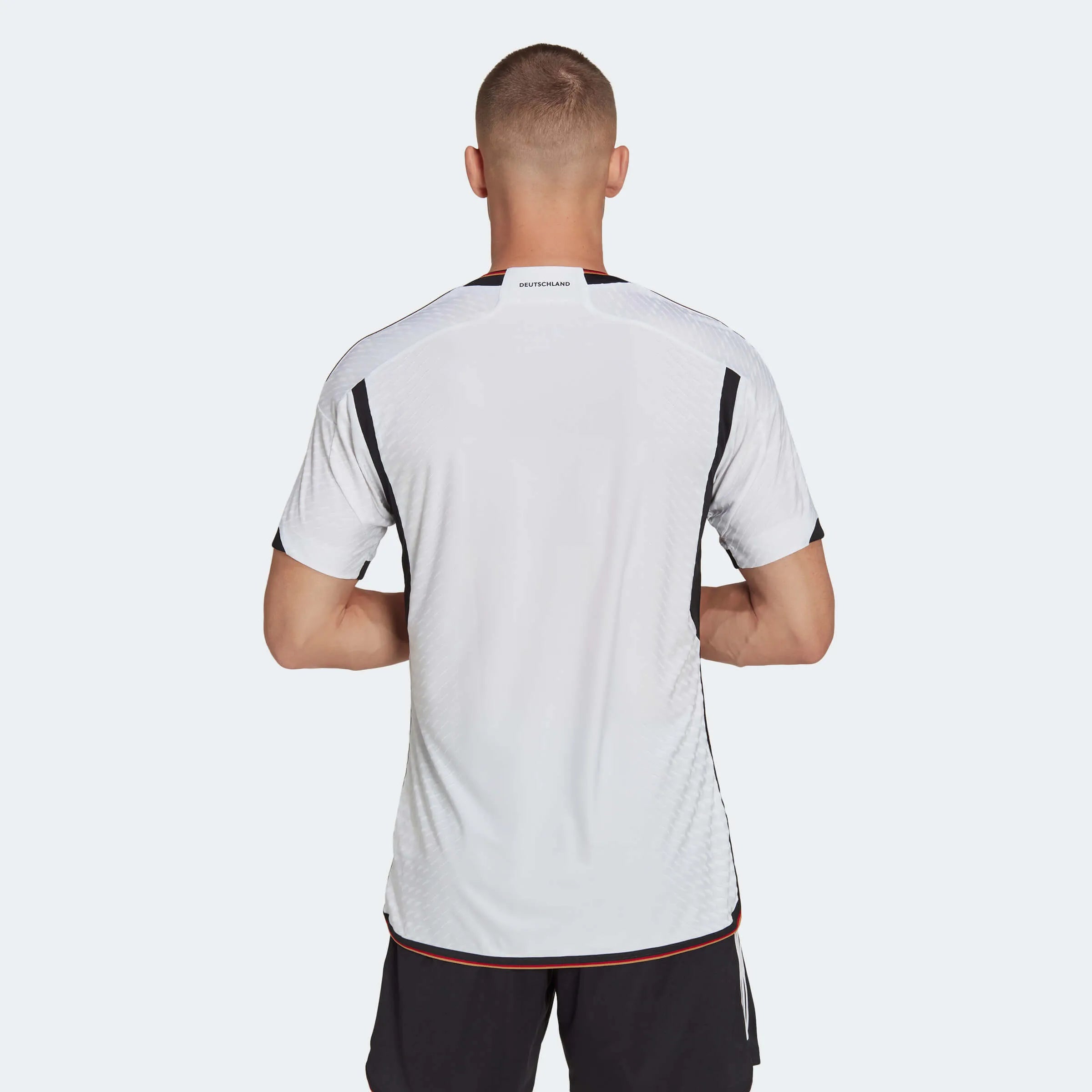 Adidas 2022-23 Germany Home Authentic Jersey White-Black (Model - Back)