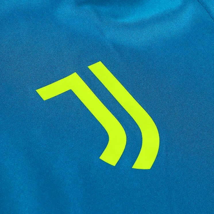 adidas 2022-23 Juventus Youth Training Jersey - Active Teal (Detail 2)