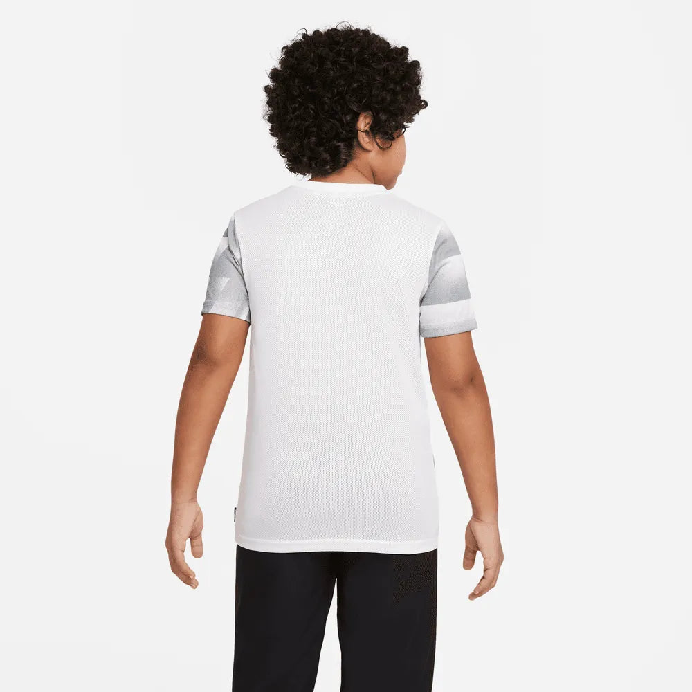 Nike FC 2022 Youth Libero Top SS - Grey-White (Model - Back)