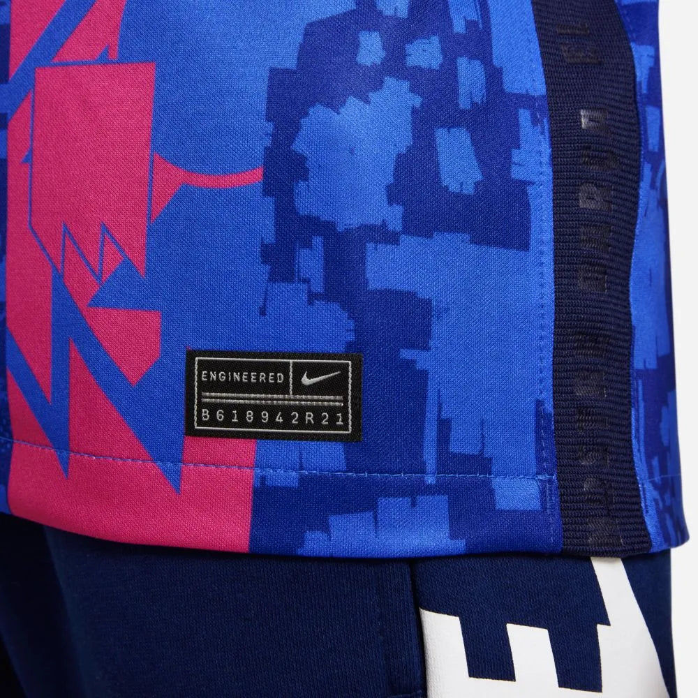 Nike 2021-22 Barcelona Youth Third Jersey - Hyper Royal-Varsity Maize (Detail 5)