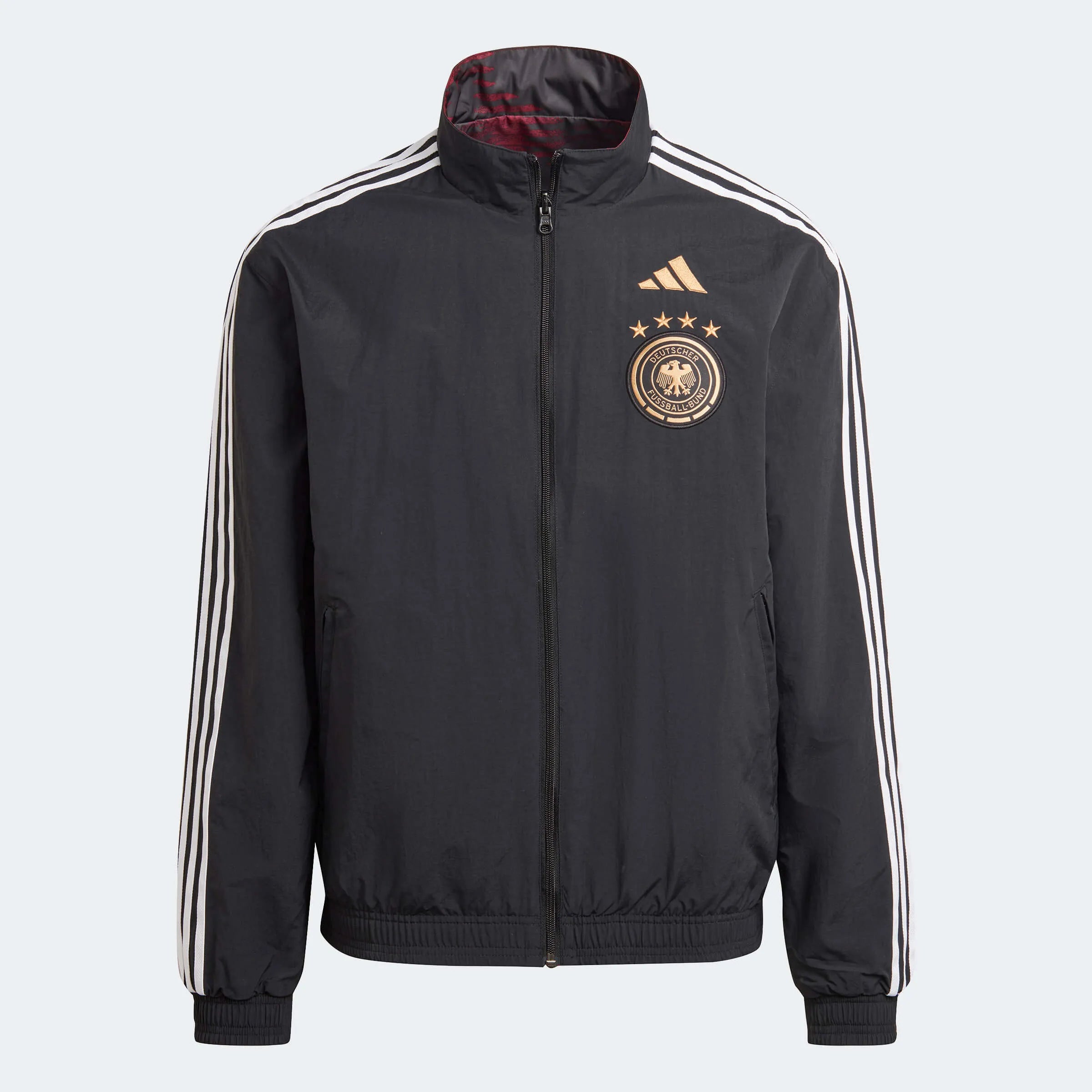 adidas 2022-23 Germany WC Anthem Jacket - Black-White (Front)