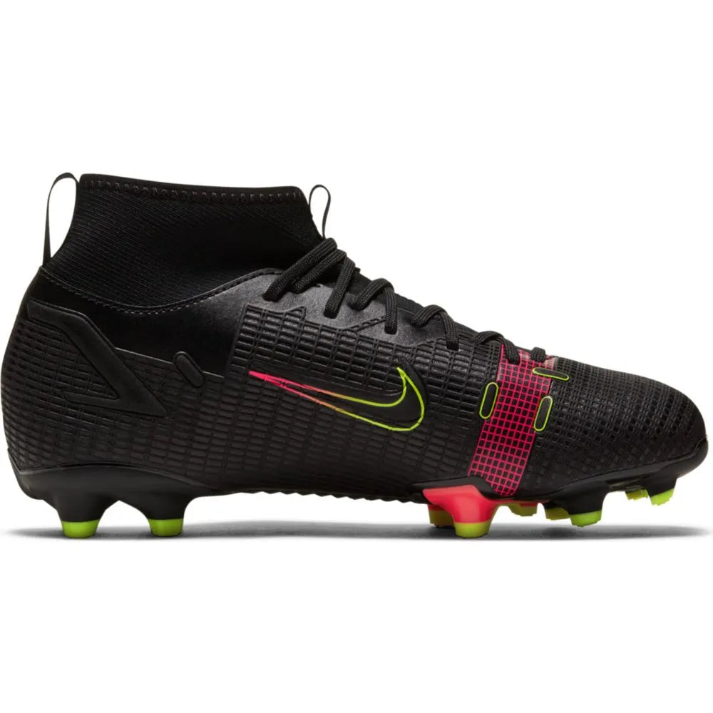 Nike JR Mercurial Superfly 8 Academy FG-MG - Black-Volt-Crimson