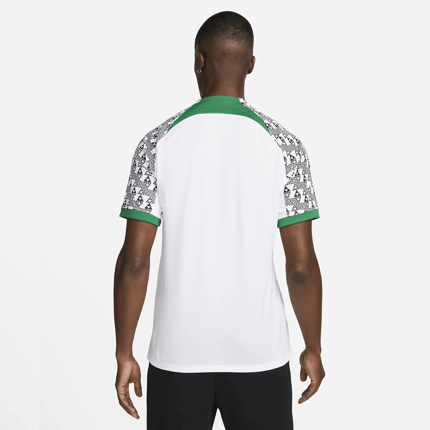 Nike Nigeria 2022/23 Stadium Away - White - Green (Model - Back)