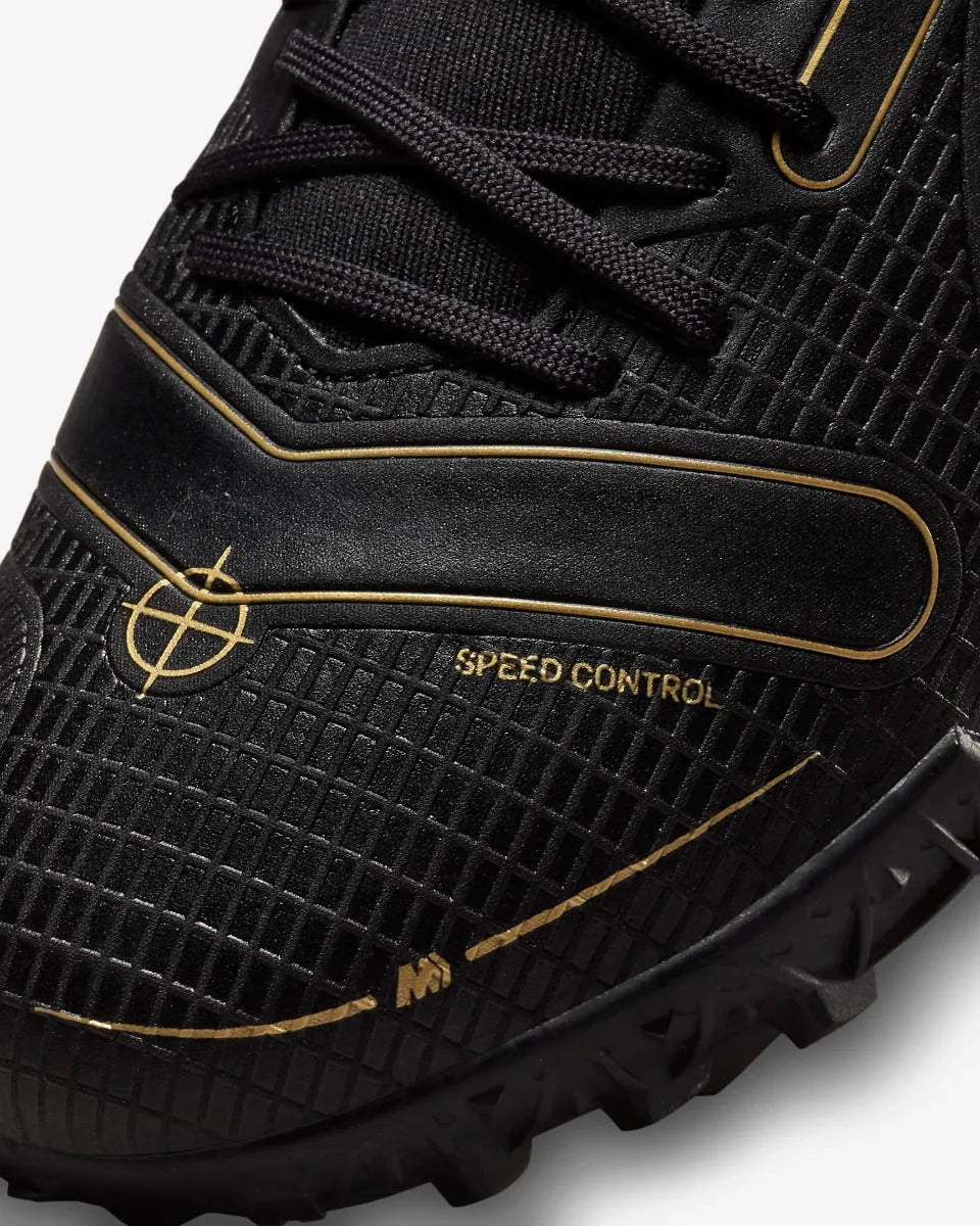 Nike Mercurial Superfly 8 Academy Turf - Black-Gold-Silver (Detail 1)