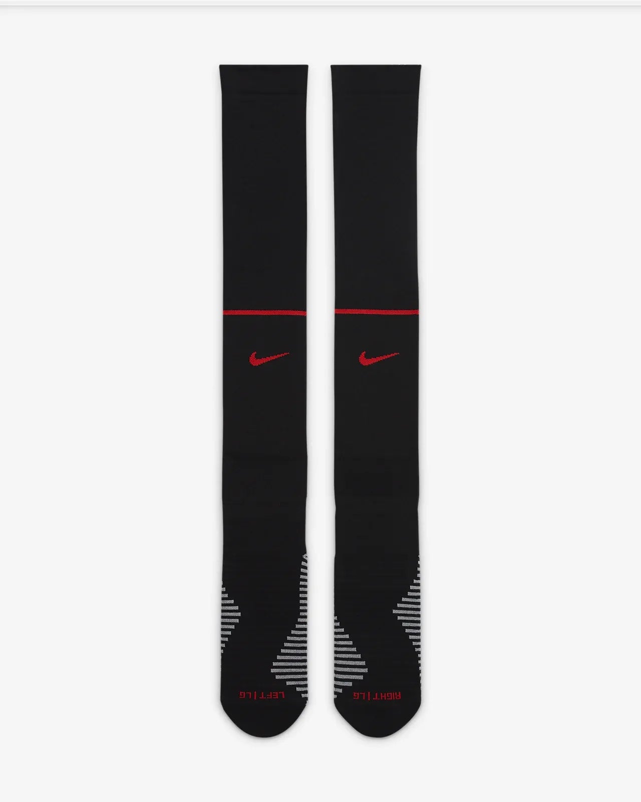 Nike 2022-23 Netherlands Strike Away Knee-High Socks - Black-Habanero Red (Pair - Front)