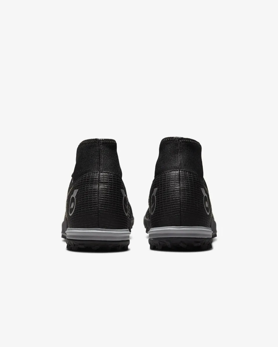 Nike Mercurial Superfly 8 Academy Turf - Black-Gold-Silver (Pair - Back)