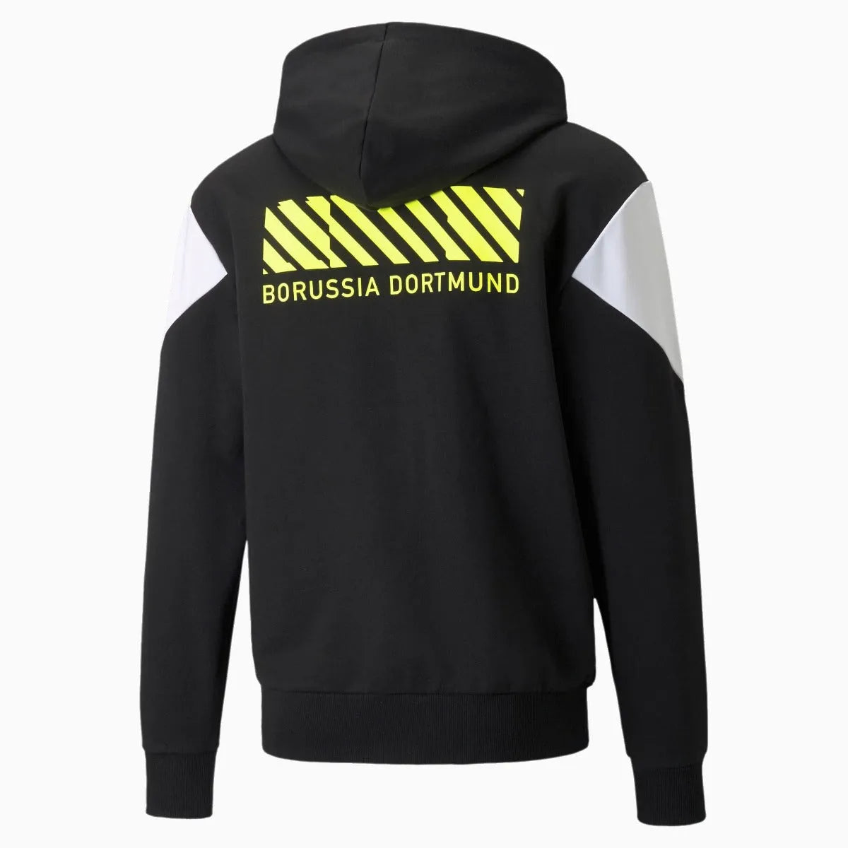 Puma 2021-22 Borussia Dortmund ftblCulture Full-Zip Hoody- Black-Safety Yellow (Back)