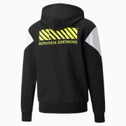Puma 2021-22 Borussia Dortmund ftblCulture Full-Zip Hoody- Black-Safety Yellow (Back)