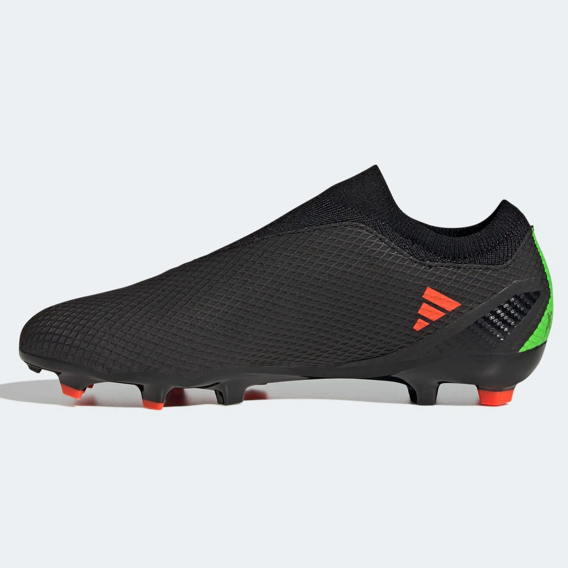 adidas X SpeedPortal .3 Laceless FG - Black-Solar Red (Side 2)