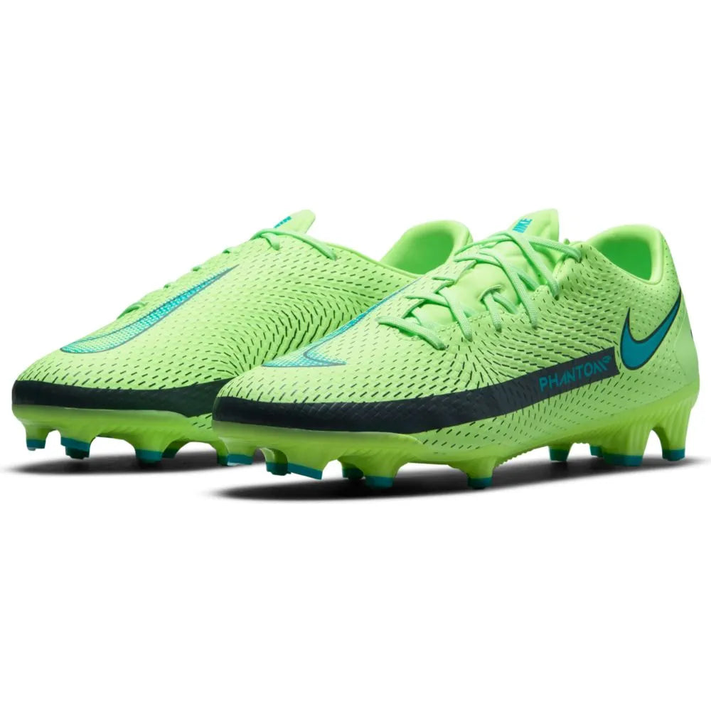 Nike Phantom GT Academy FG-MG - Lime Glow-Aquamarine (Pair - Diagonal)