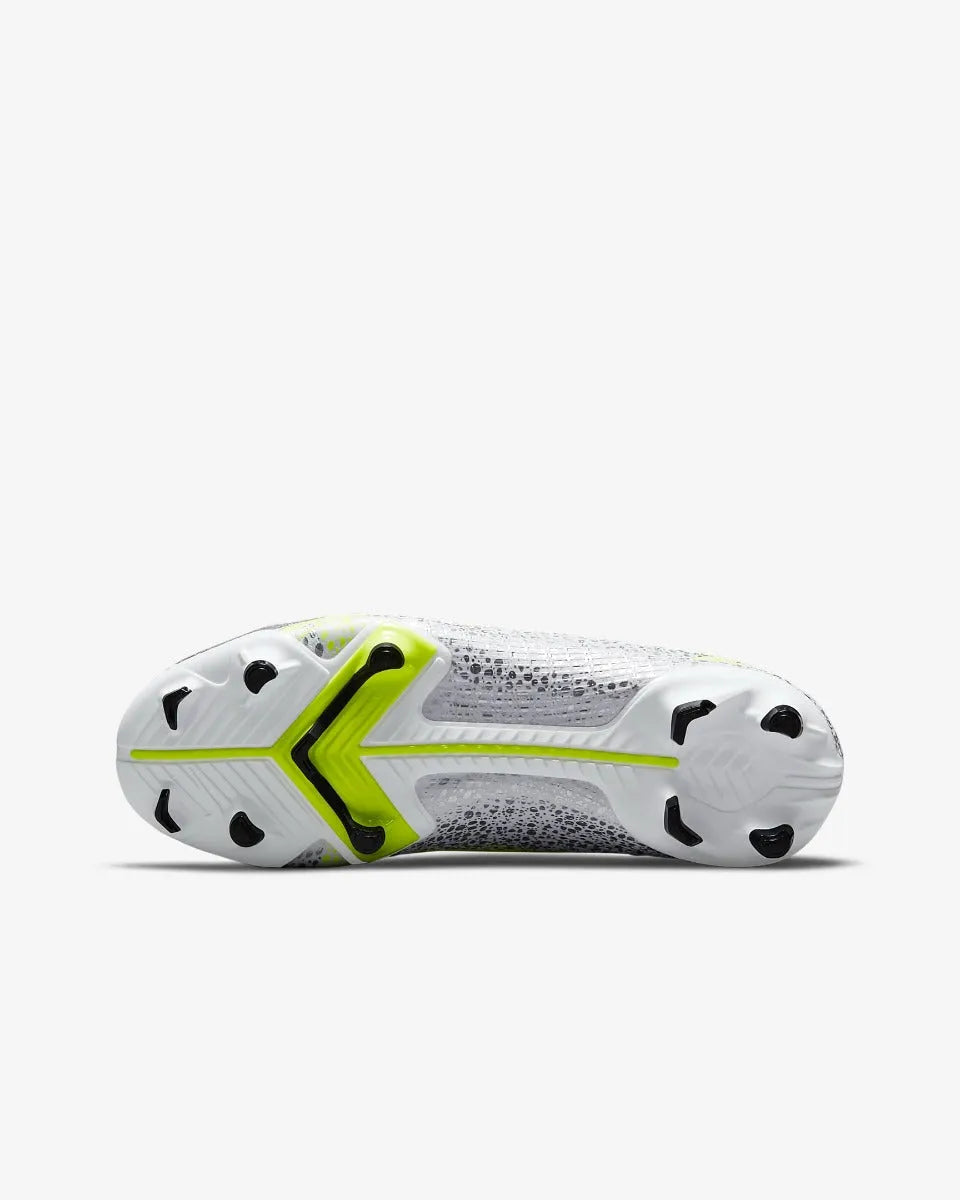Nike JR Vapor 14 Academy FG-MG - White-Grey-Volt (Bottom)