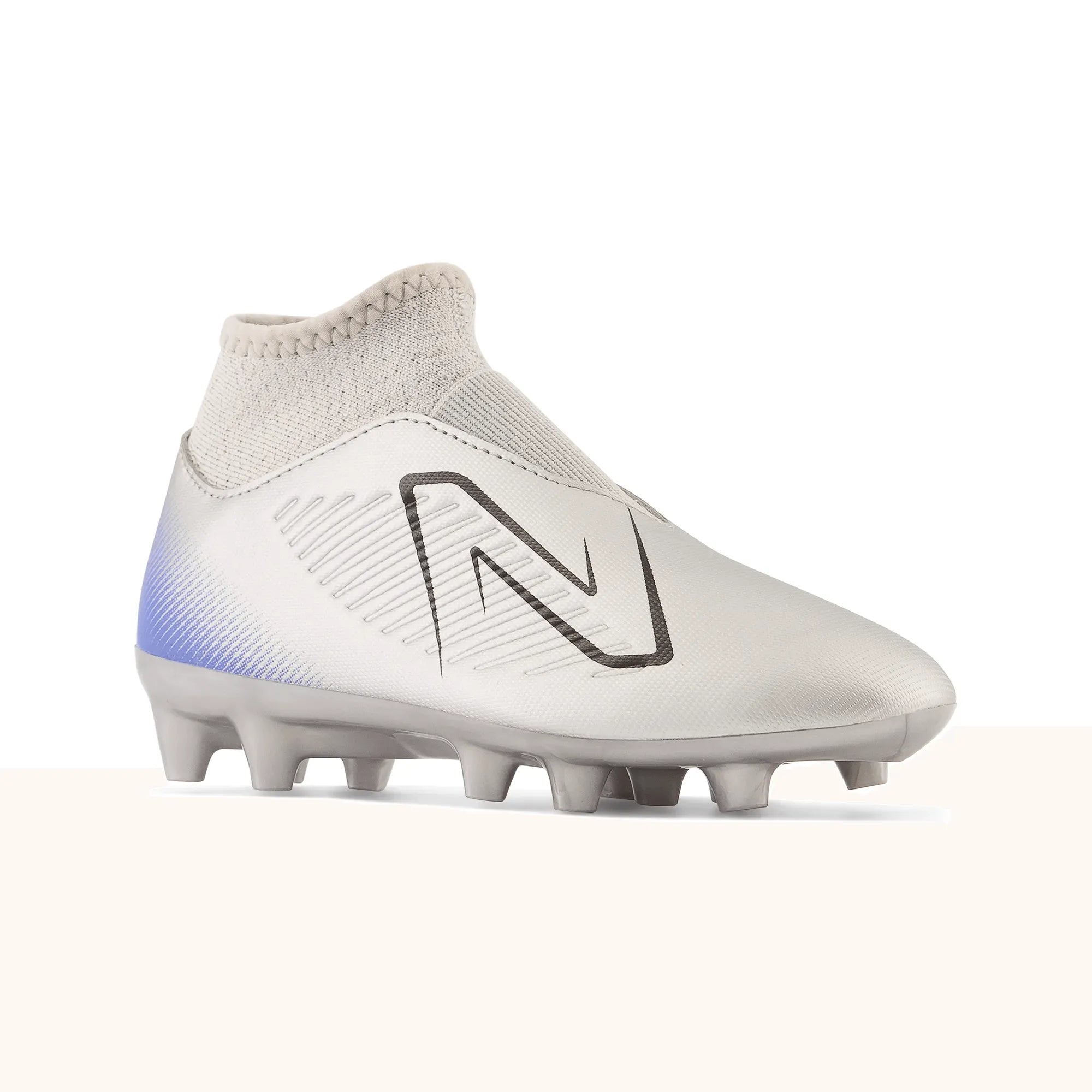 New Balance JR Tekela v4 Magique FG Wide - Grey-Blue (Diagonal - Front)