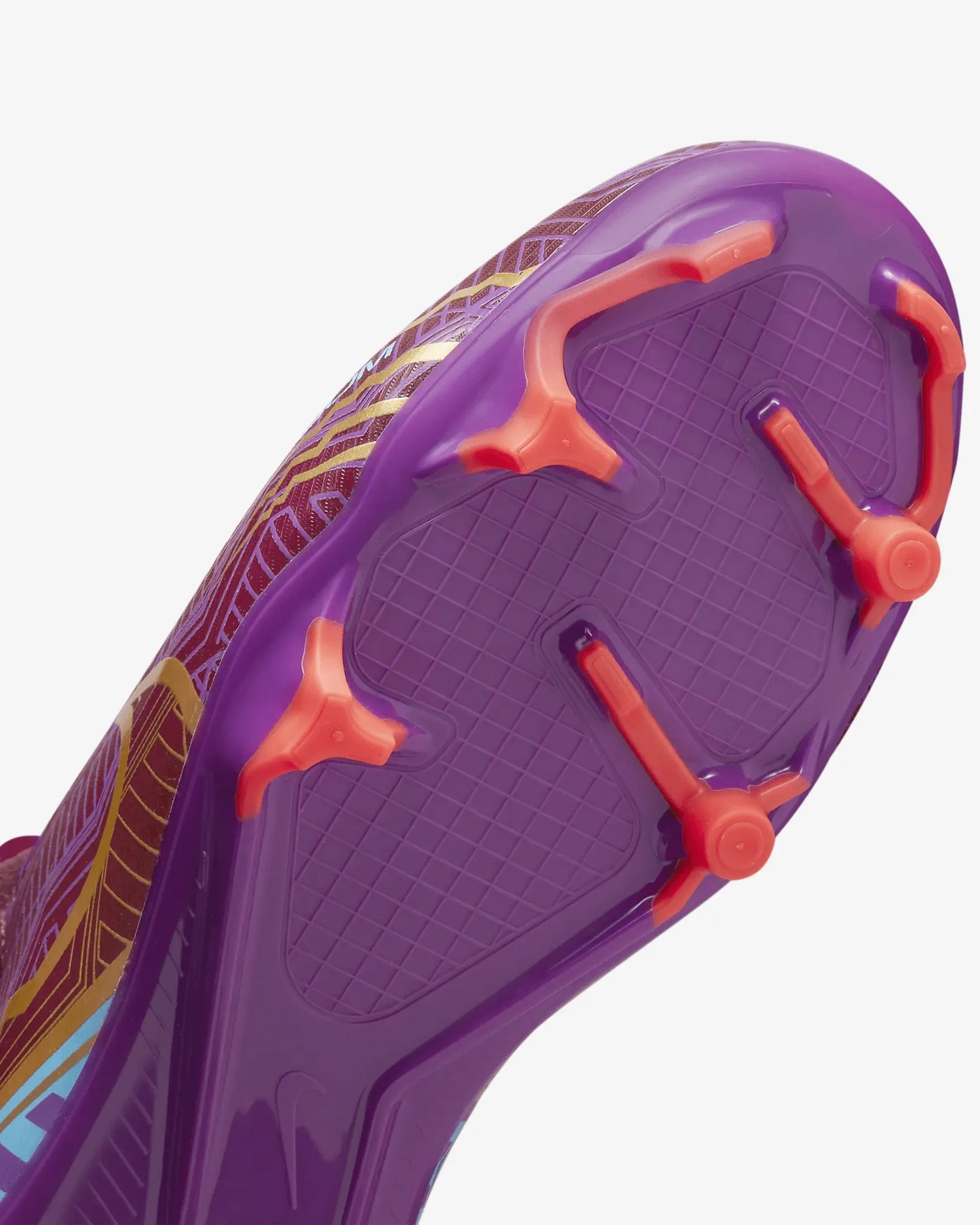 Nike Jr Zoom Vapor 15 Academy KM FG/MG - Dark Beetroot-Gold (Detail 1)