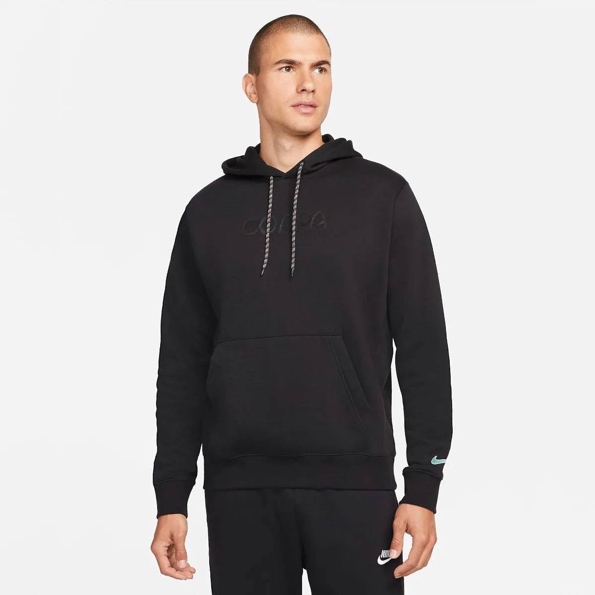 Nike 2021-22 Club America NSW Club Hoodie PO BB - Black-Healing Jade (Model - Front)
