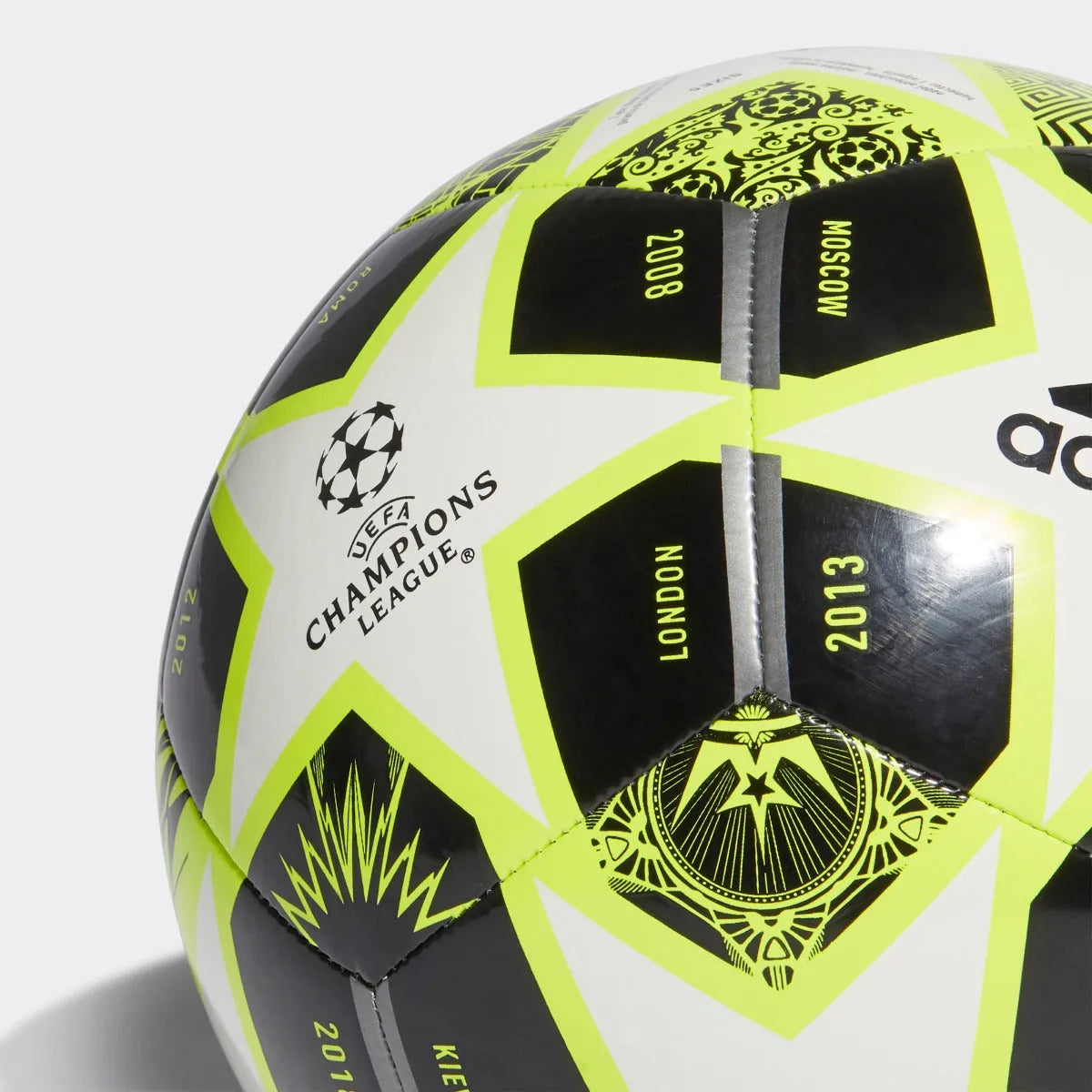 Adidas Finale 21 20TH Anniversary UCL Club Ball - Solar Yellow-White-Black (Detail 1)