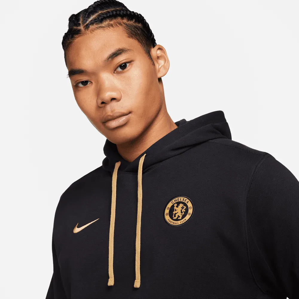 Nike 2023-24 Chelsea Men's Fleece Pullover Hoodie (Detail 1)