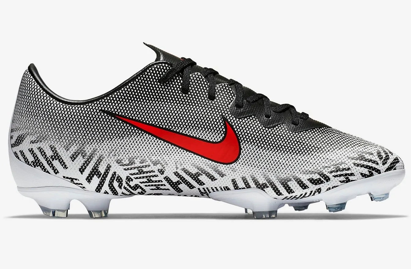 Nike JR Vapor 12 Elite Neymar FG - White-Black-Red