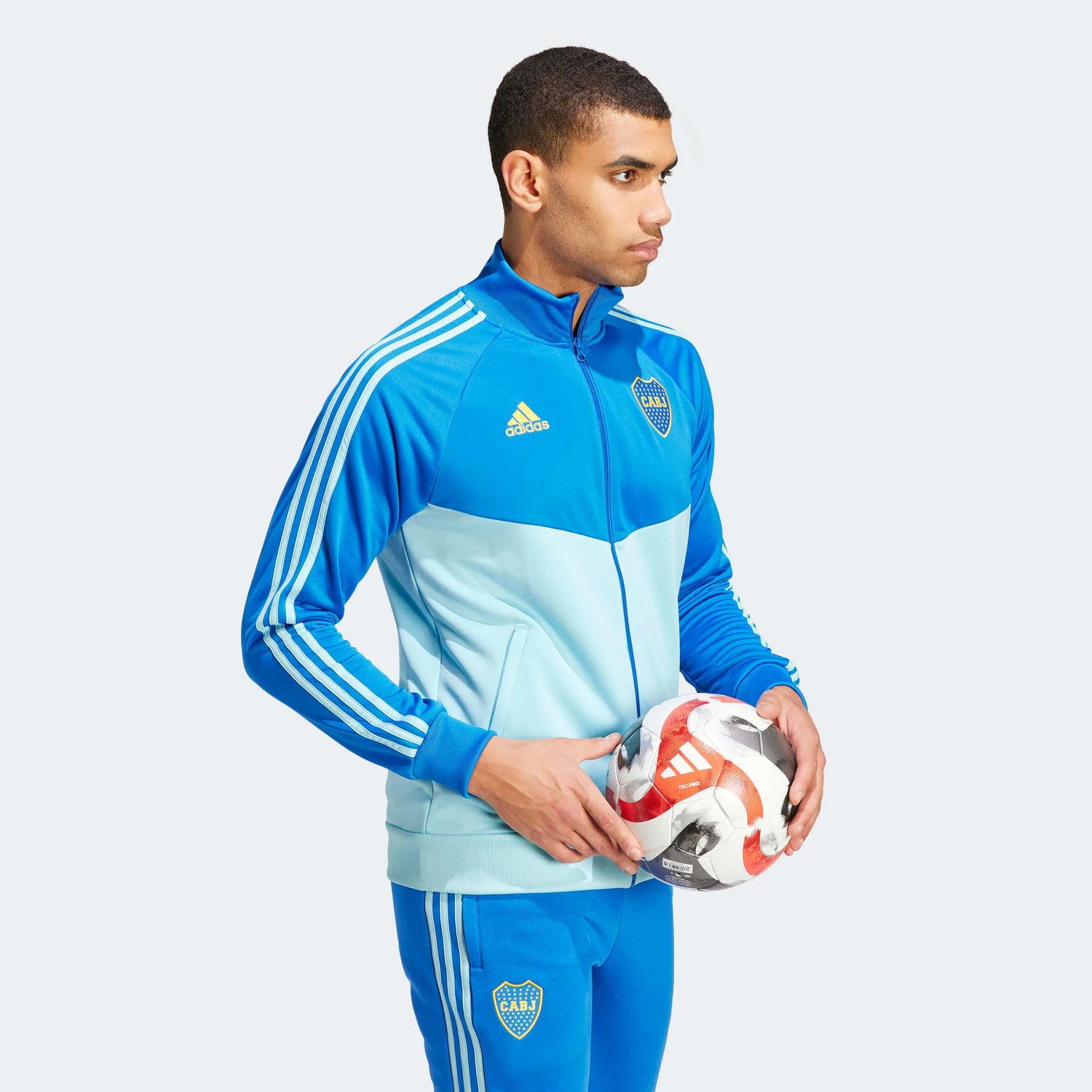 adidas 2023 Boca Juniors DNA Training Top - Blue-Light Blue (Model - Side)