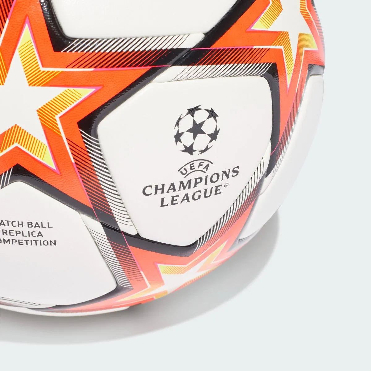 Adidas UCL Competition Pyrostorm Ball - White-Solar Red-Yellow (Detail 2)