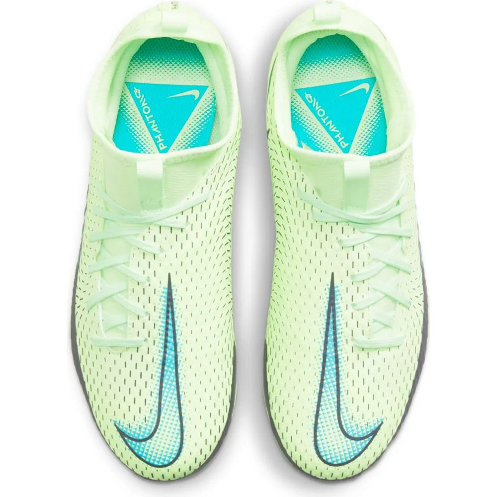 Nike JR Phantom GT Academy DF FG-MG - Lime Glow-Aquamarine (Pair - Top)