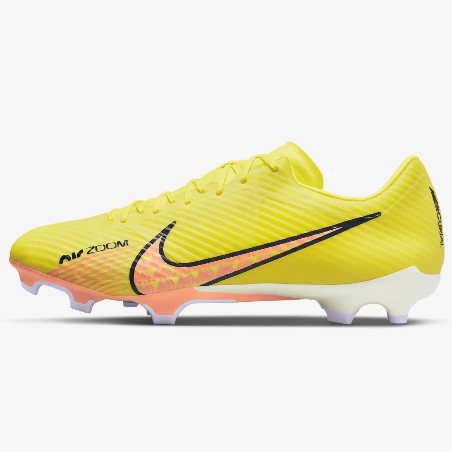 Nike Zoom Vapor 15 Academy FG/MG - Yellow Strike-Sunset Glow (Side 1)