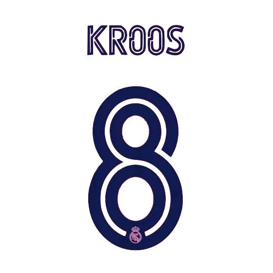 Real Madrid 2020/21 Away Kroos #8 Jersey Name Set