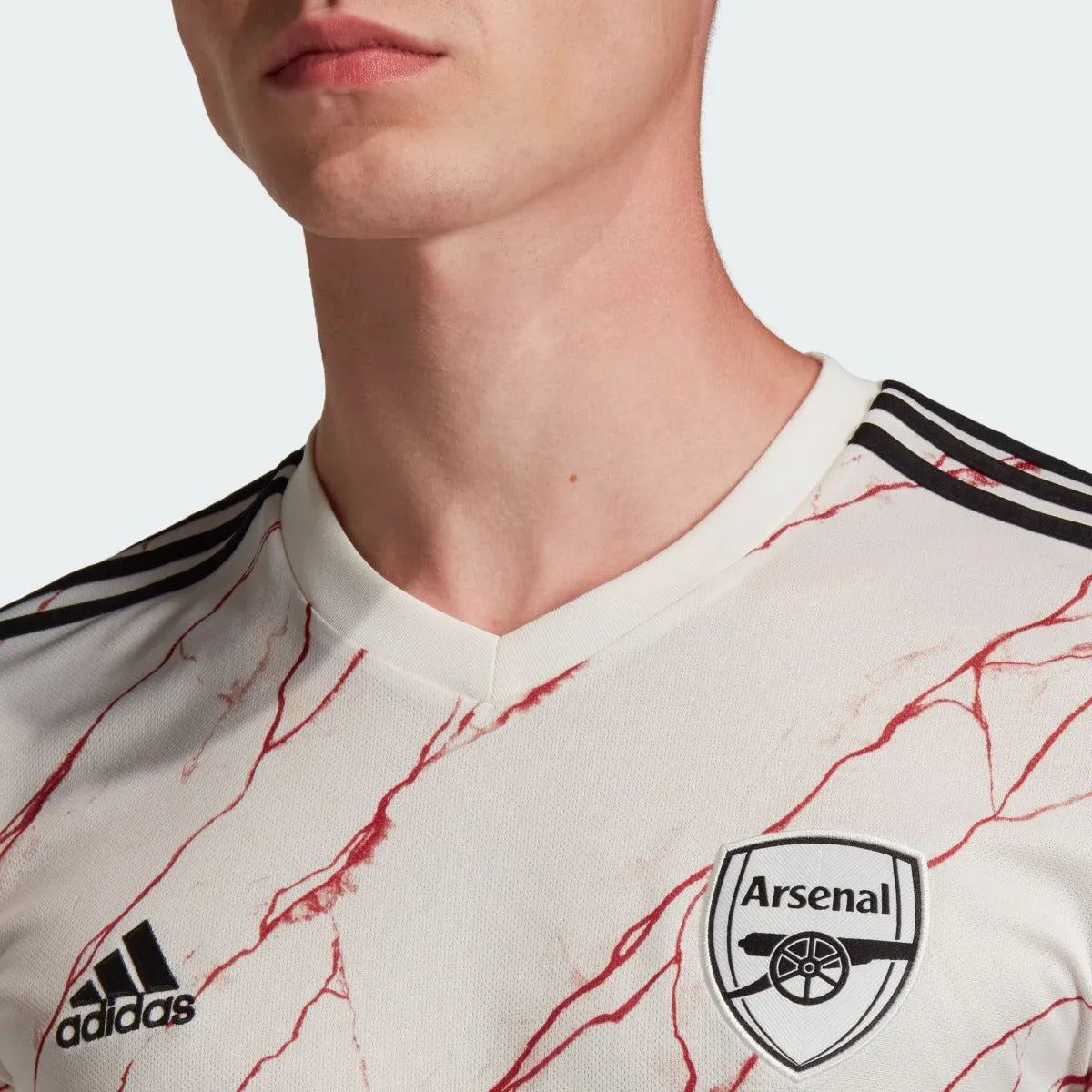 Adidas 2020-21 Arsenal Away Jersey - White-Black-Red