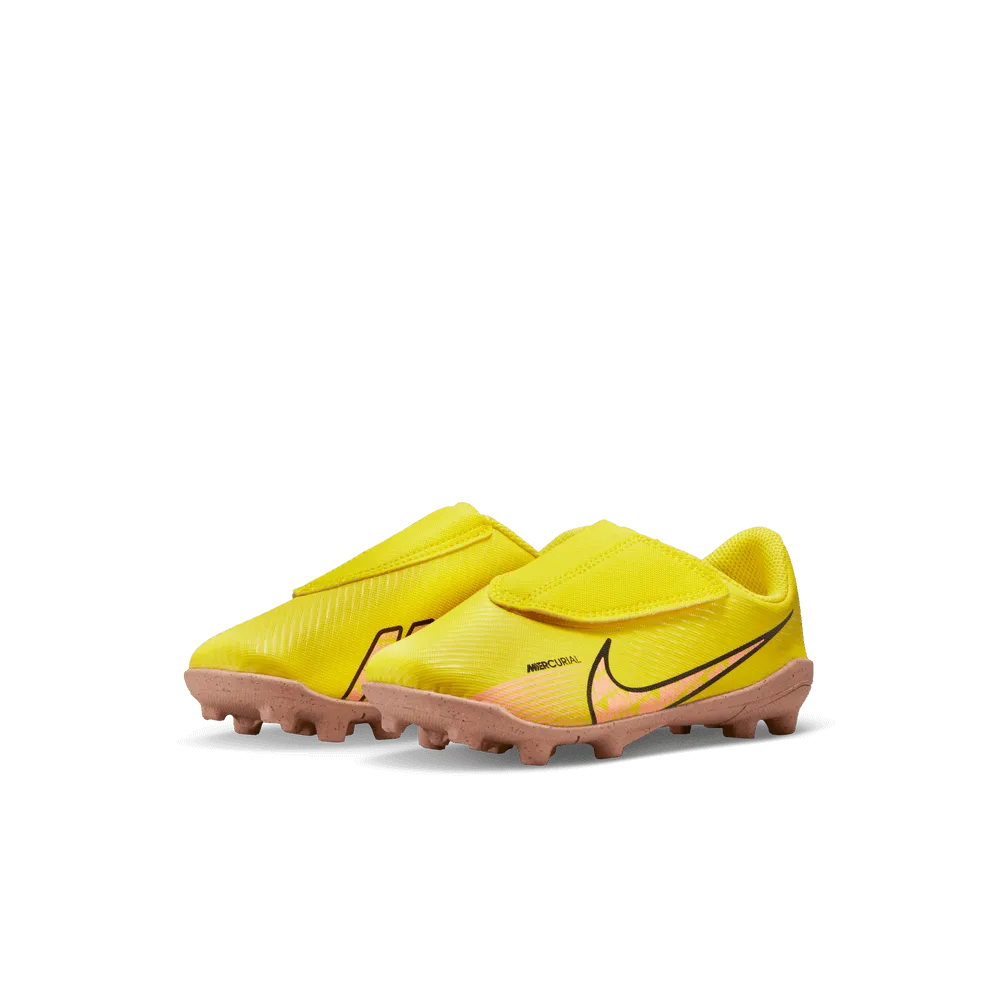 Nike Kids Vapor 15 Club MG PS (V) - Yellow Strike-Sunset Glow (Pair - Diagonal)
