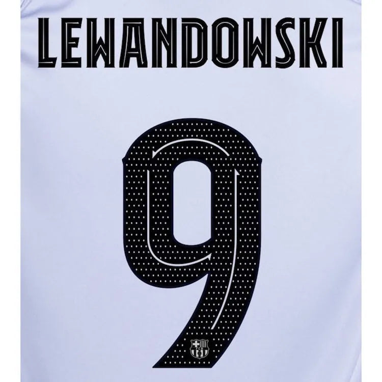 Barcelona 2022 23 Third Lewandowski #9 Jersey Name Set (Back)