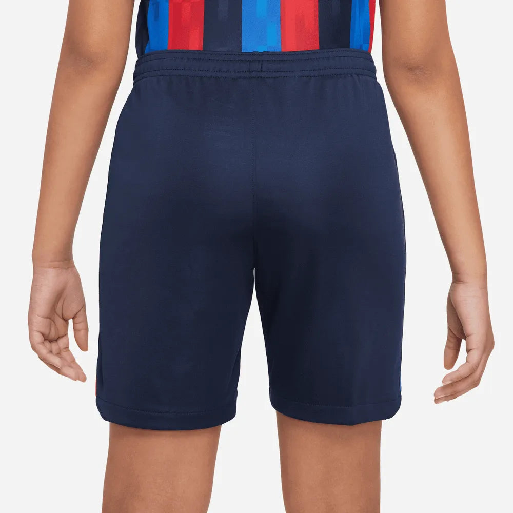 Nike 2022-23 FC Barcelona Youth Stadium Home Shorts - Navy (Back)