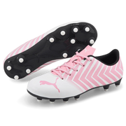 Puma Kids Tacto II FG-AG - White-Pink (Pair)
