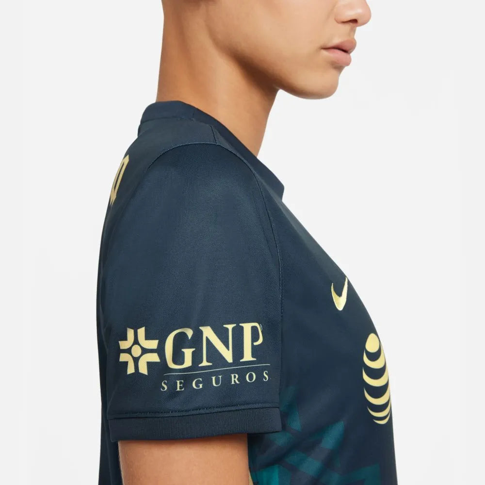 Nike 2021-22 Club America Women Away Jersey - Navy-Yellow (Detail 3)