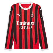 Puma 2024-25 AC Milan Men's Stadium Home Long-Sleeve Jersey (Front)
