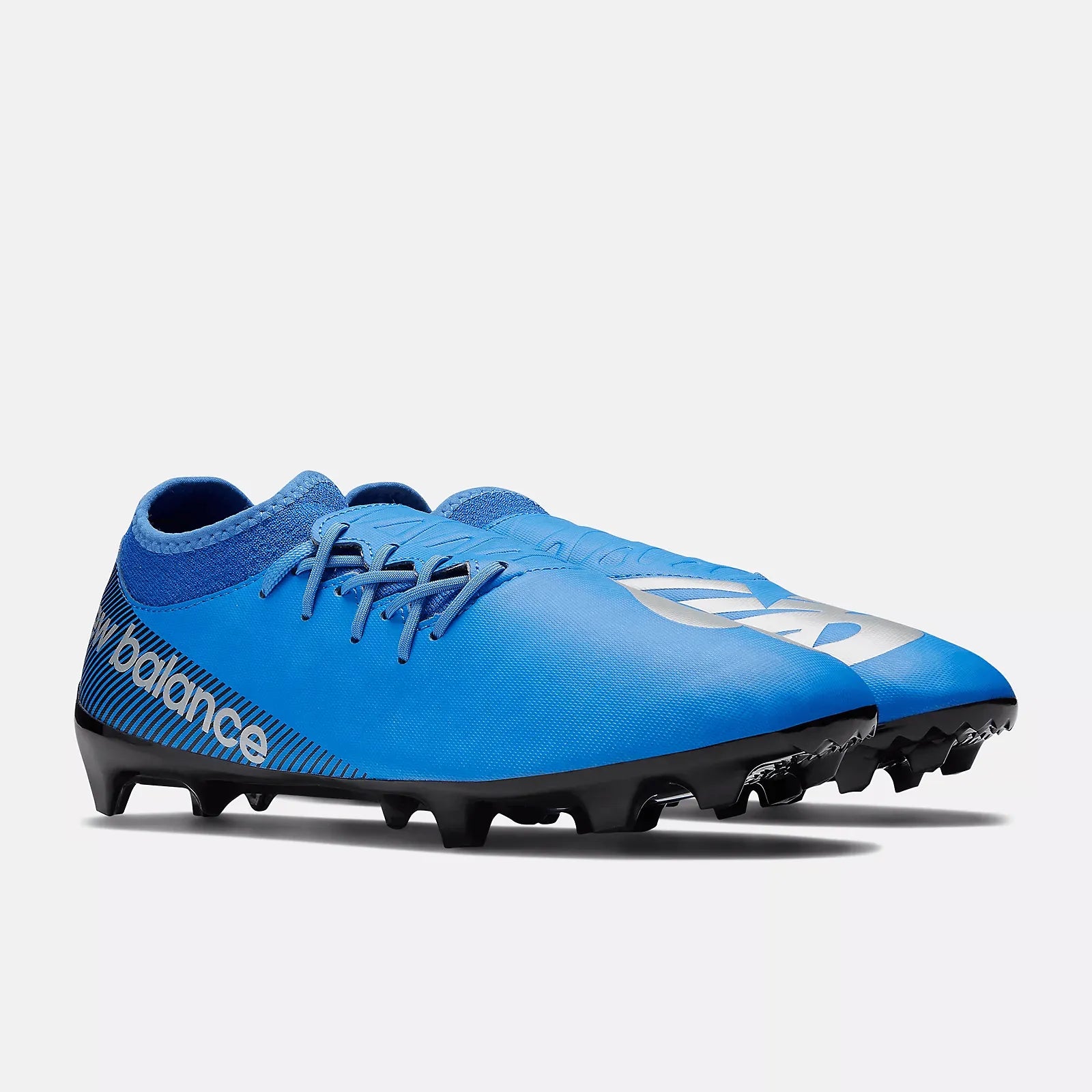 New Balance Furon v7 Destroy FG 2E Wide - Blue-Silver (Pair - Diagonal)