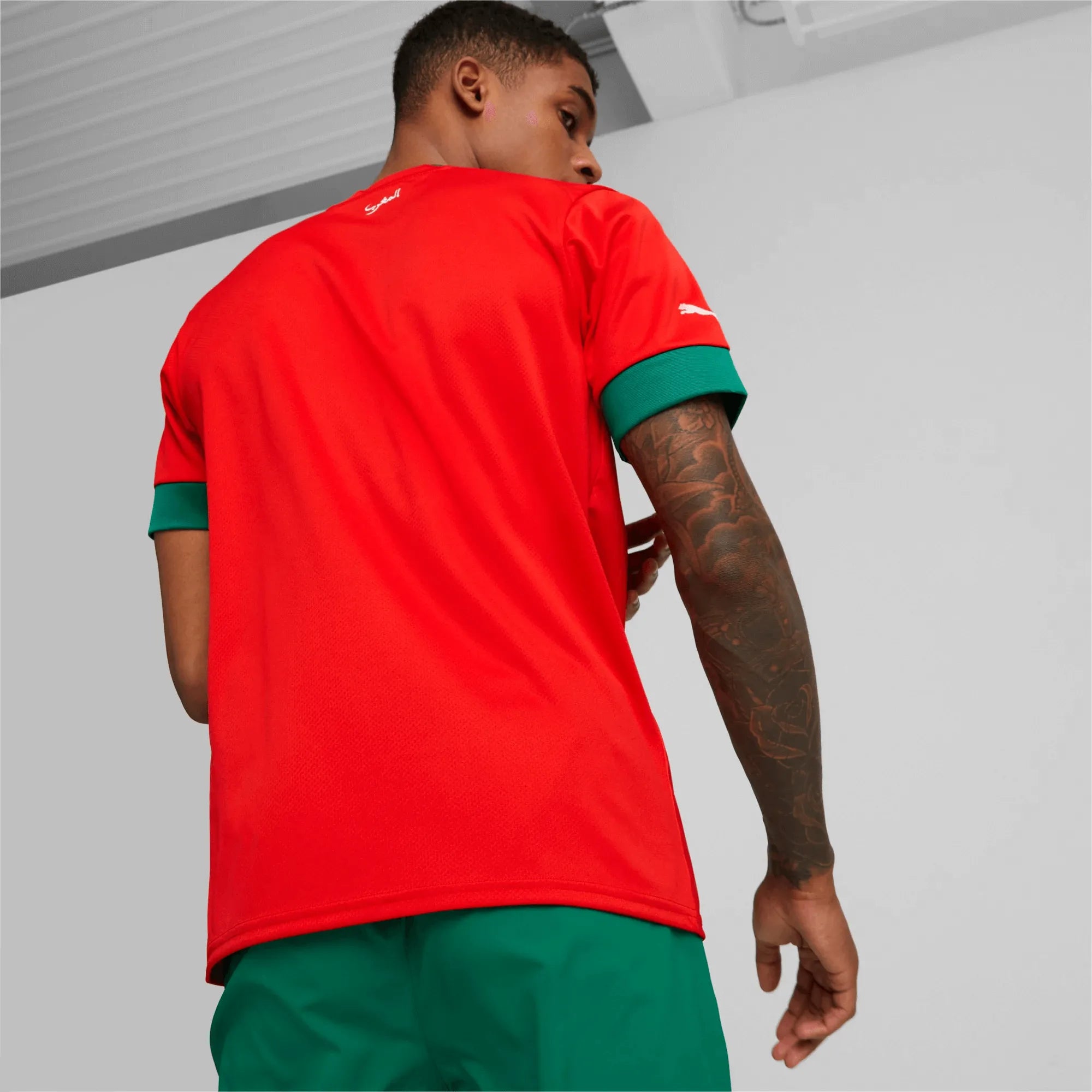 Puma 2022-23 Morocco Home Jersey (Model - Back)