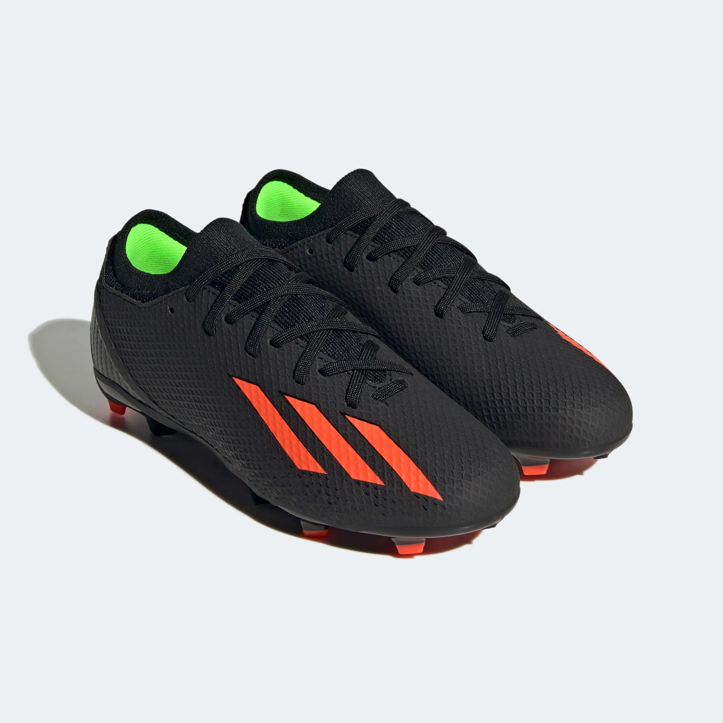 adidas Kids  X Speedportal.3 FG J - Black - Solar Red (Pair - Front Lateral)