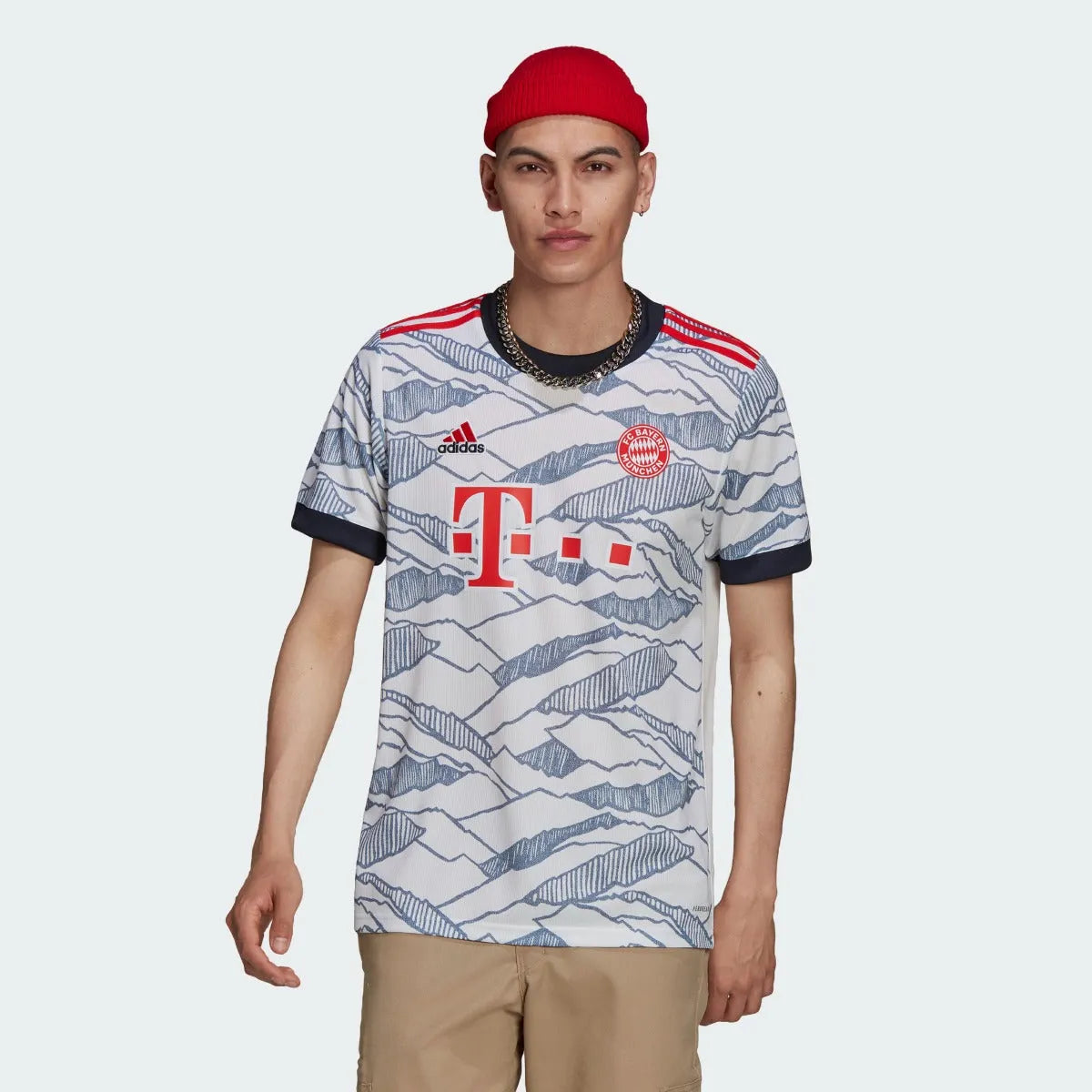 Adidas 2021-22 Bayern Munich Third Jersey - White (Model - Front)