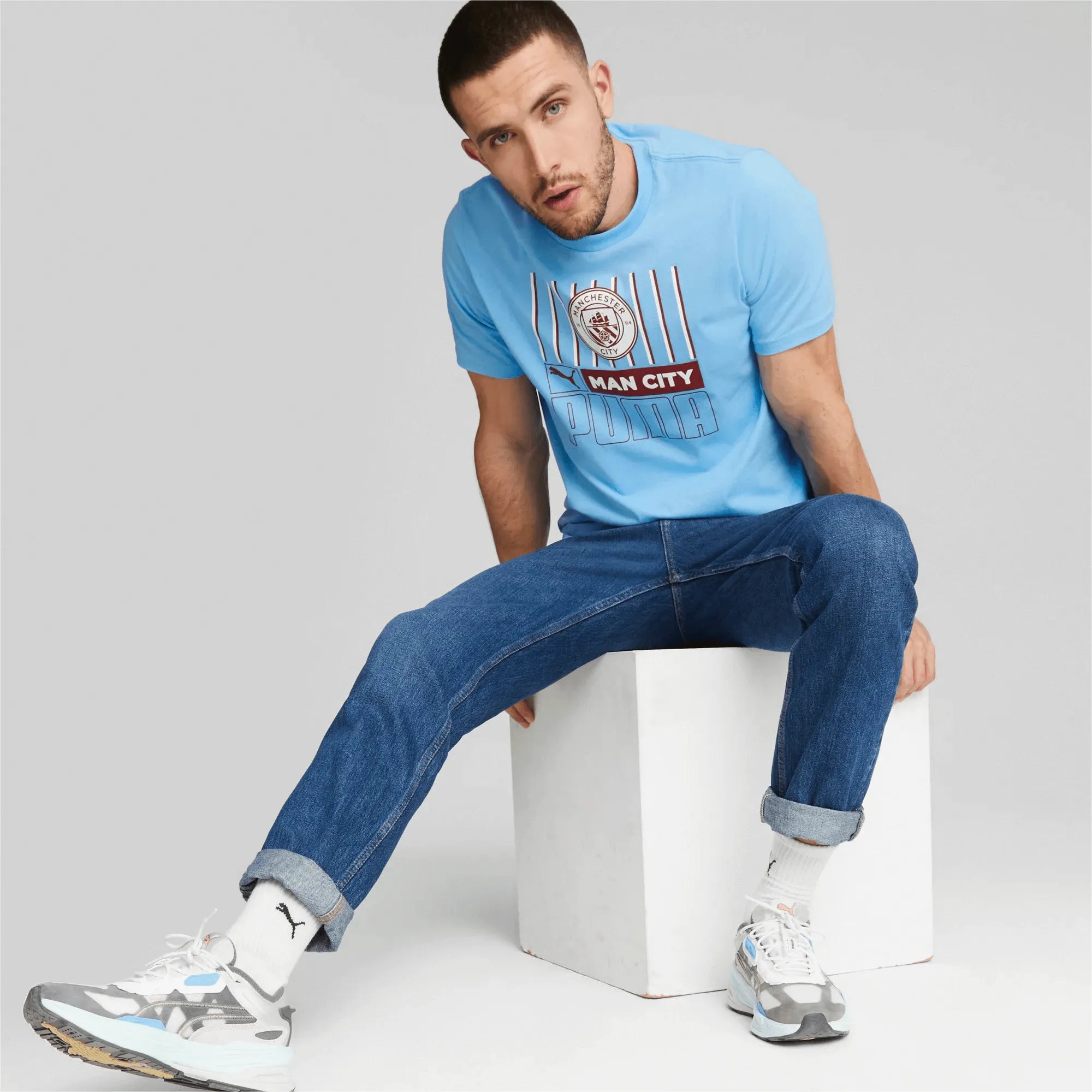 Puma 2022-23 Manchester City Men's FTBL Core Tee (Model 2)