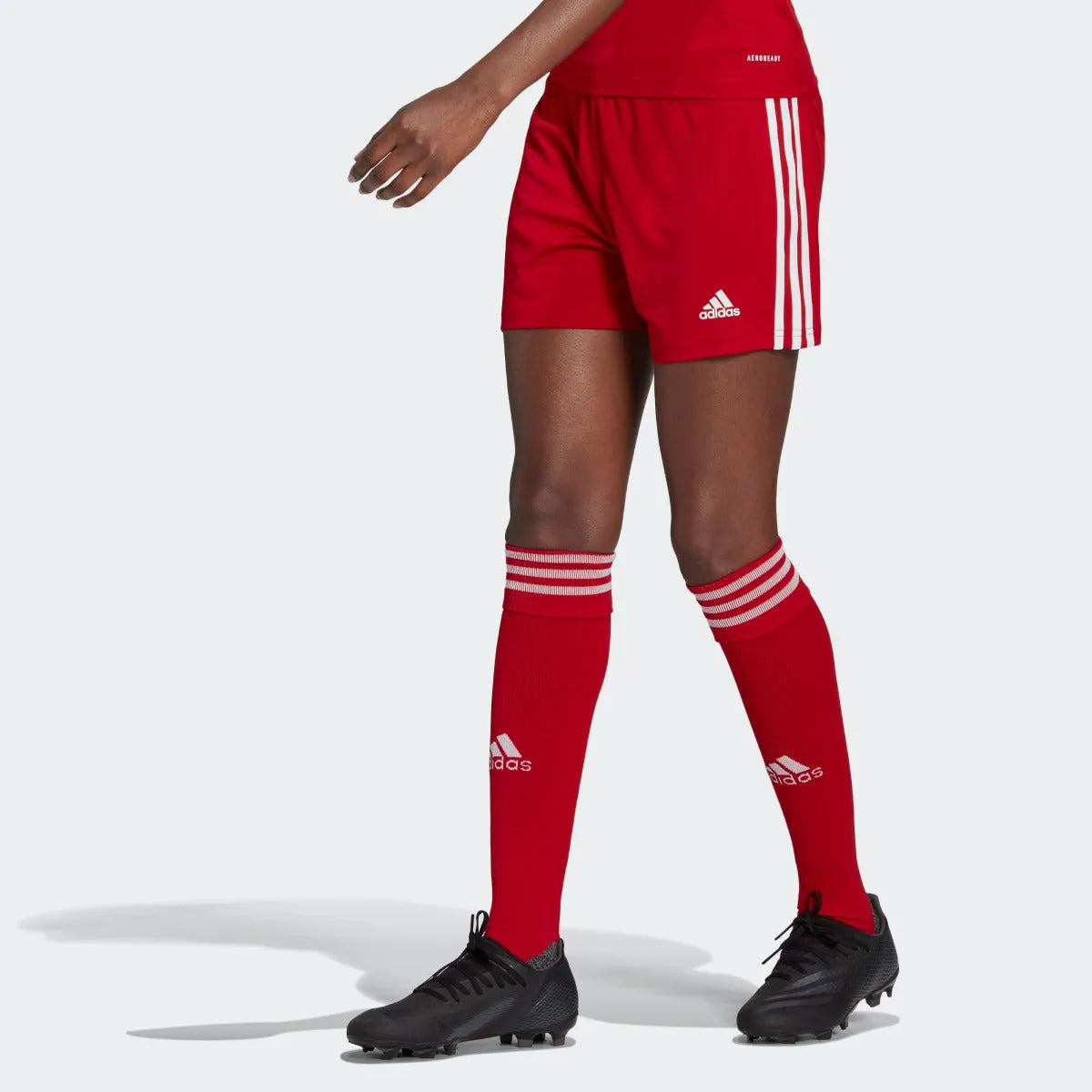 Red adidas soccer shorts shop